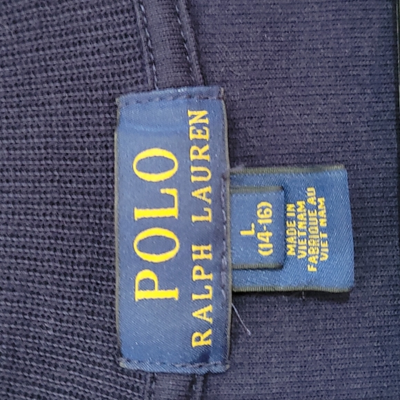 Polo Ralph Lauren Boys Navy 1/4 Zip Pullover - Picture 2 of 5